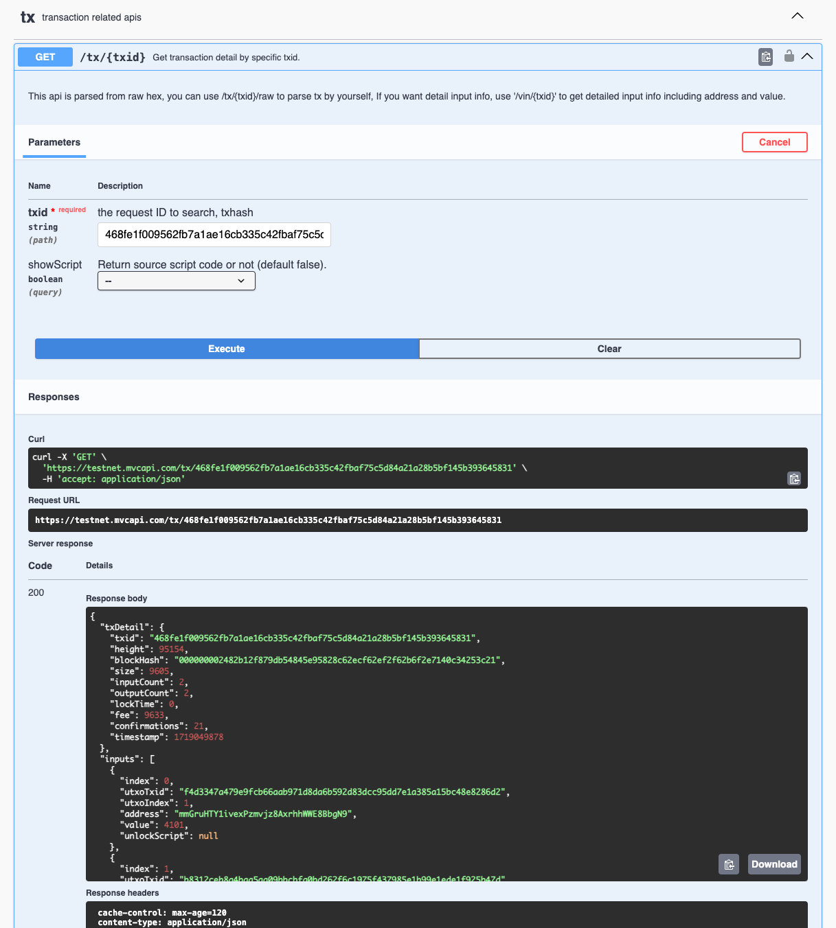 Transaction Query